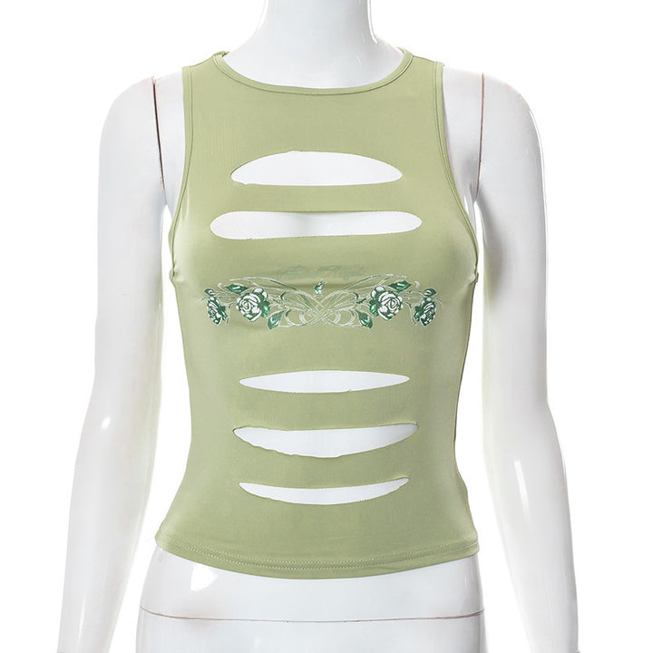 Dame trendy Cut-out Crop Top Skovae