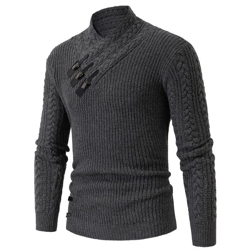Herre Høj kvalitet Kabel strik Pullover Sweater Stilla