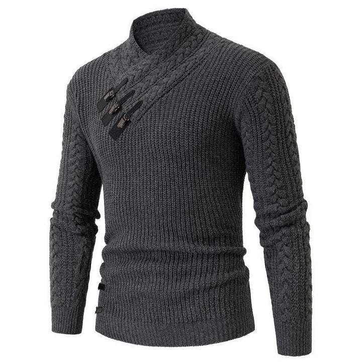 Herre Høj kvalitet Kabel strik Pullover Sweater Stilla
