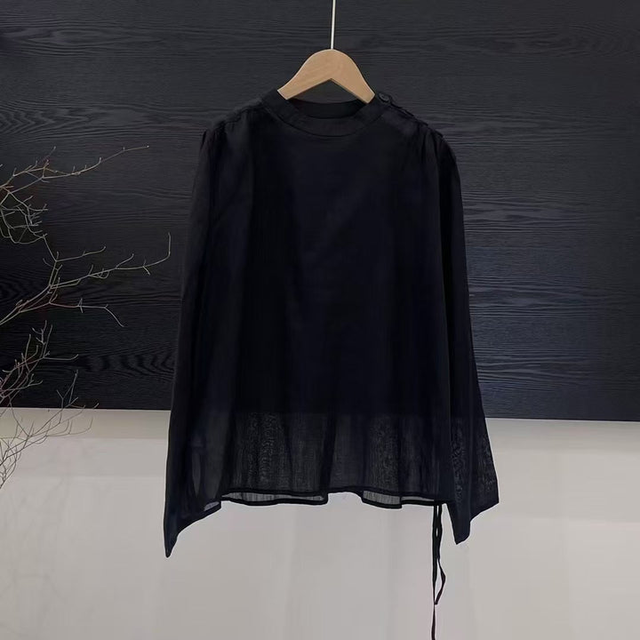 Femme Let Langærmet Bluse med Knapdetaljer Stilla