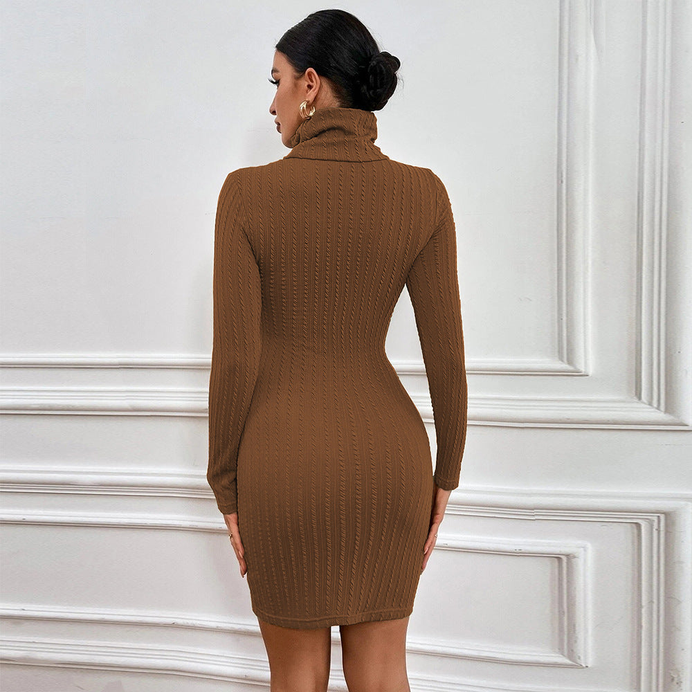Stilla | Twisted-dress Twisted stof langærmet kjole