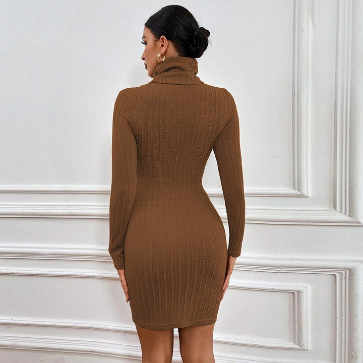 Stilla | Twisted-dress Twisted stof langærmet kjole