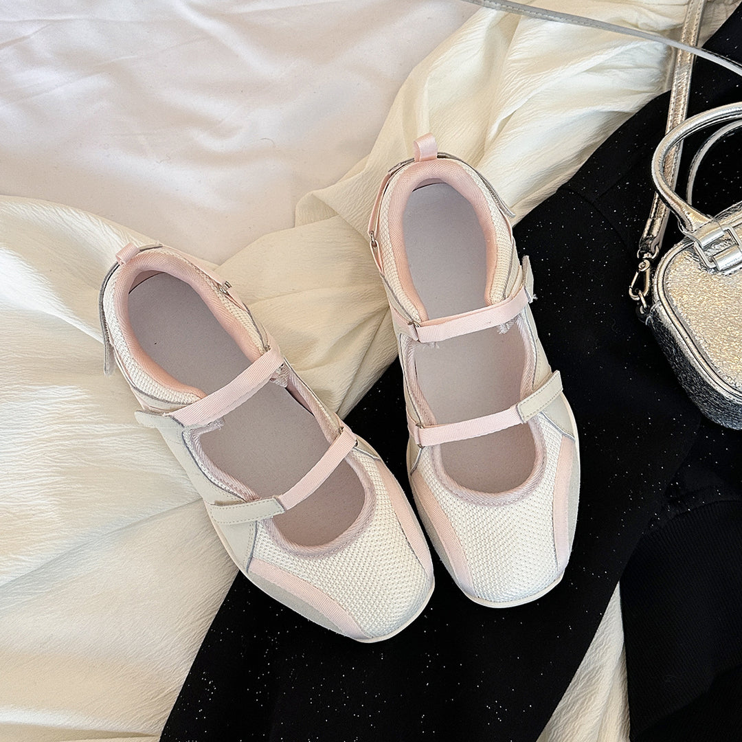 Femme Åndbare Mesh Slip-On Sneakers med Bånddetalje Stilla