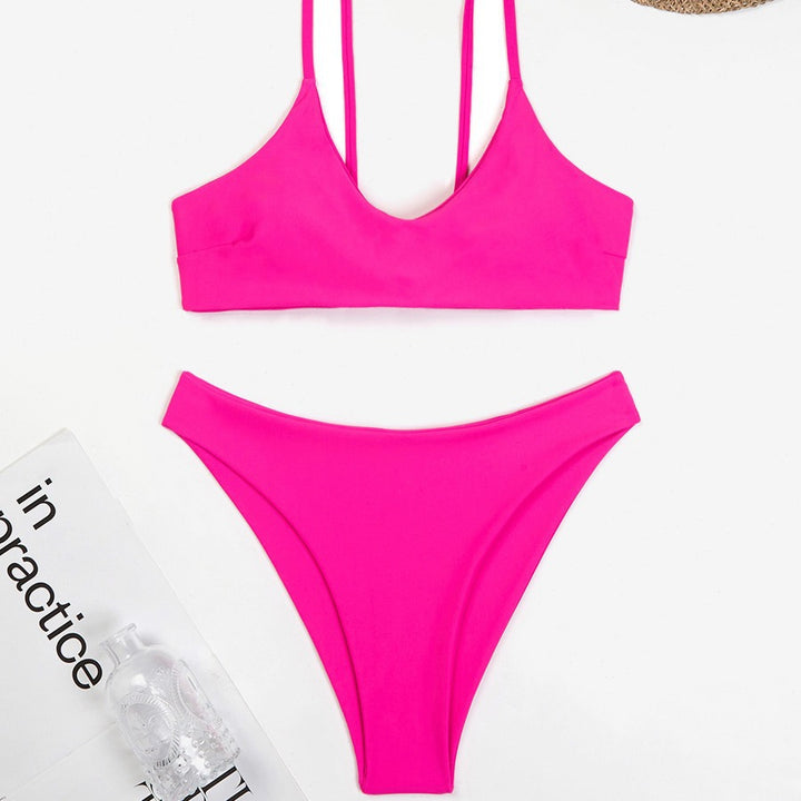 Femme Minimalist Højt Skåret Bikini-Sæt Stilla