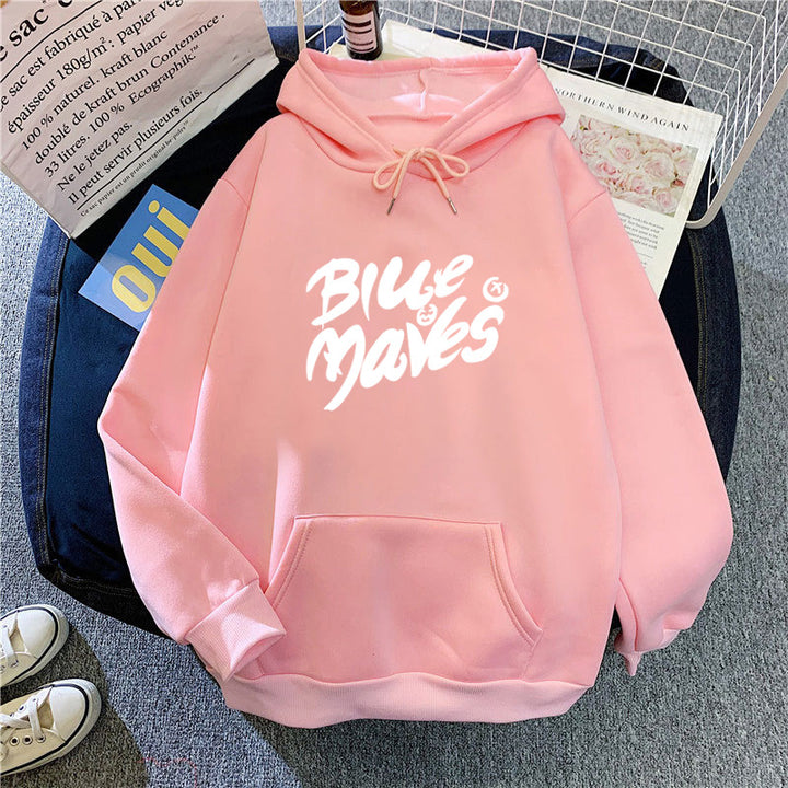 Kvinders hoodie med iøjnefaldende print Skovae