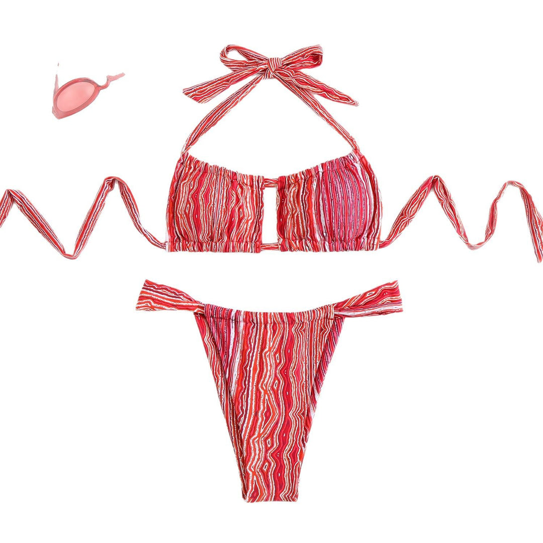 Dame Triangel-Bikini med legende knudedesign og blødt flydende stof Stilla