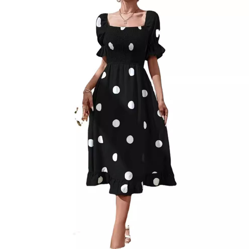 Damer Off-Shoulder Maxikjole med floral volantslutning Stilla