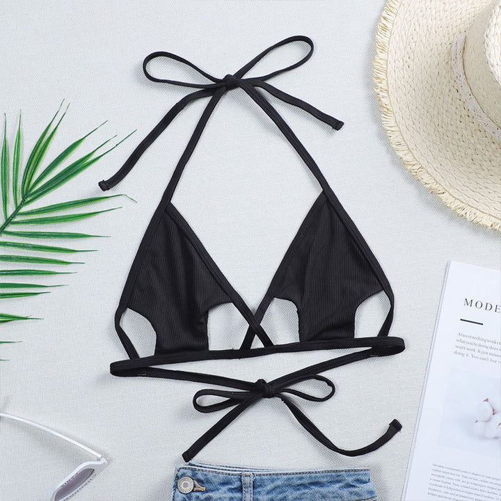 Dame Triangel-Bikini med sexy Cut-Out-design Skovae