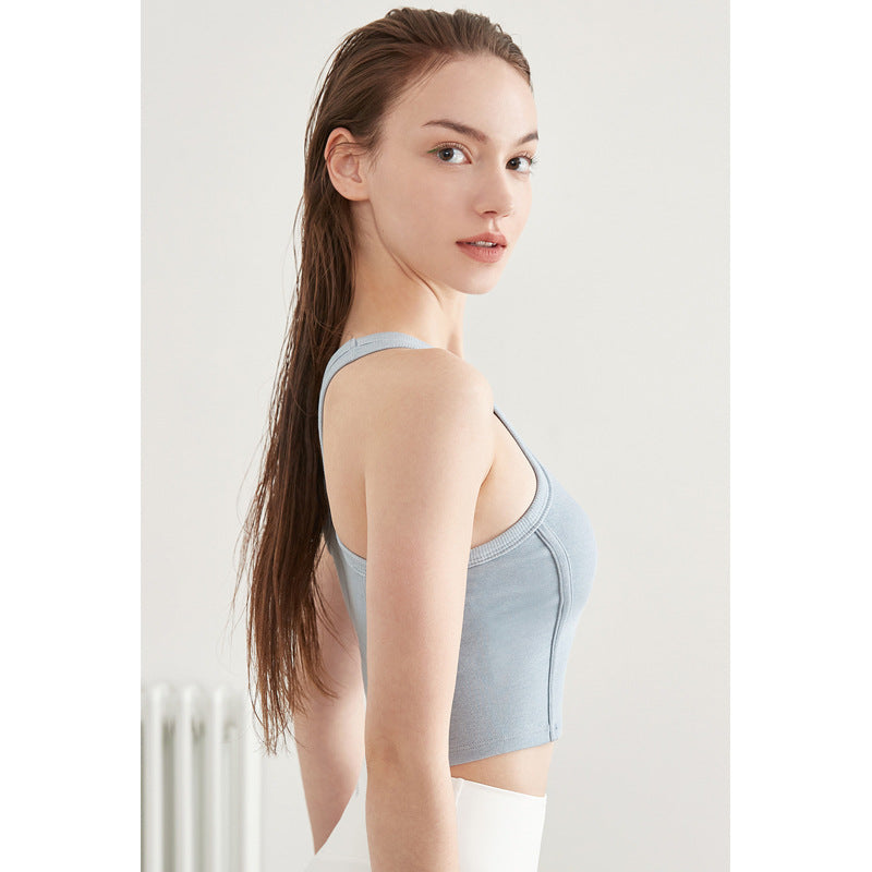 Dame sporty High-Neck Crop Top med innovativ pasform Stilla