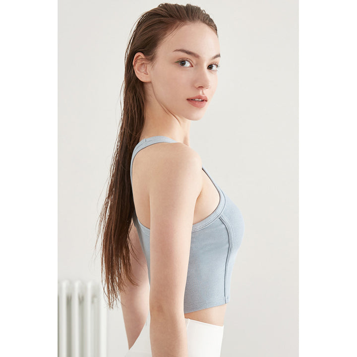 Dame sporty High-Neck Crop Top med innovativ pasform Stilla