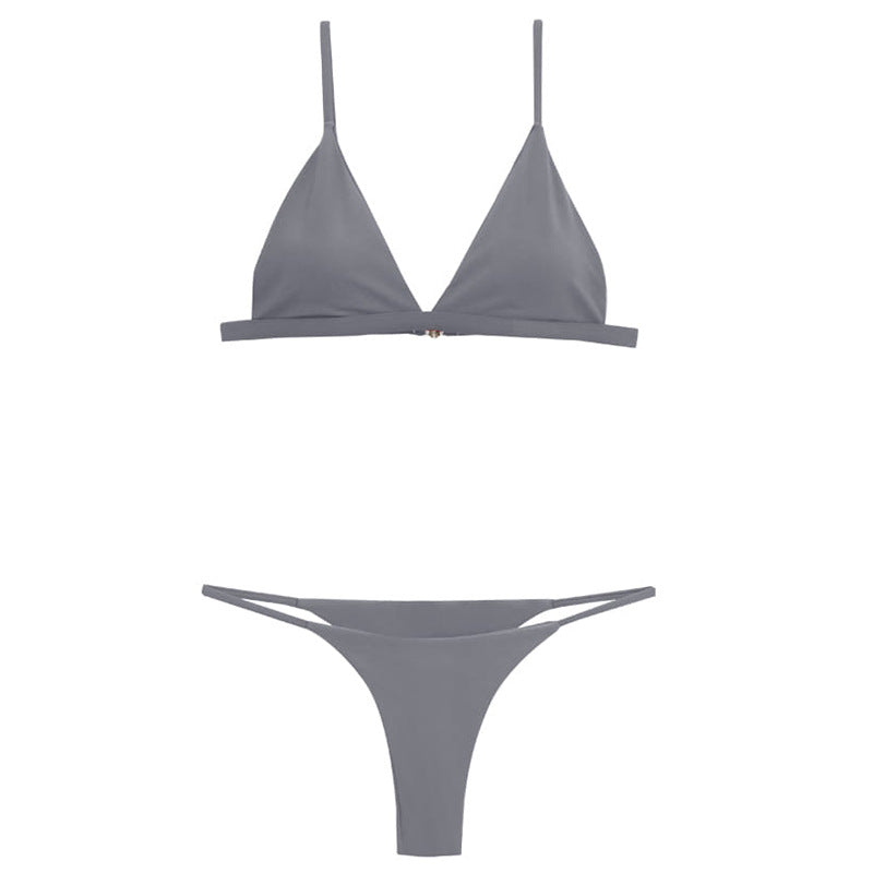Dame Triangel-Bikini med justerbare stropper og elegant design Stilla