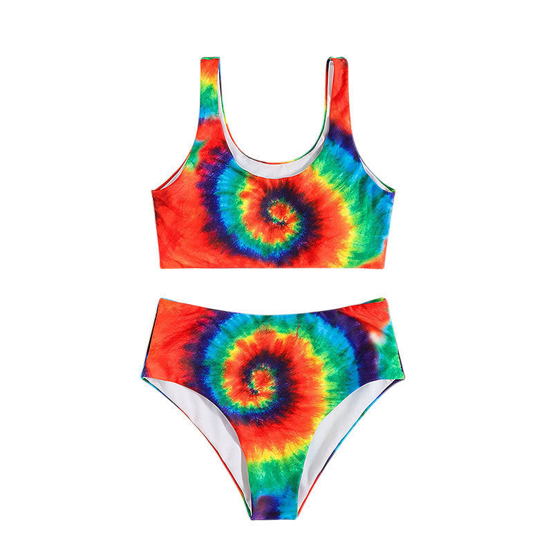 Dame Sporty Tie-Dye Bikini-Sæt Skovae