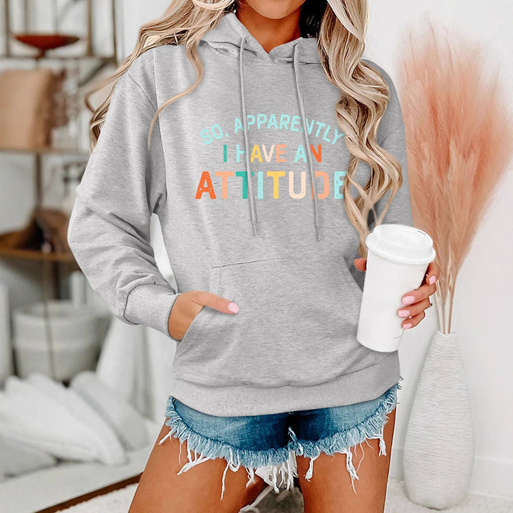 Kvinderne hoodie med kreativ tekst og afslappet pasform Stilla