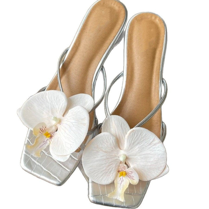 Dame blomsterdesignede slide-sandaler Stilla
