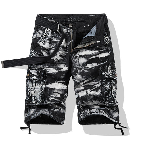 Herrer Cargo-shorts med innovativt lomme-design og elastisk talje Stilla