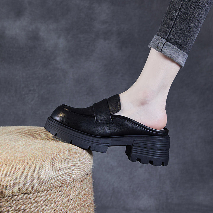 Dame Chunky Sål Slip-On Mules med Komfort-Fodbed Stilla