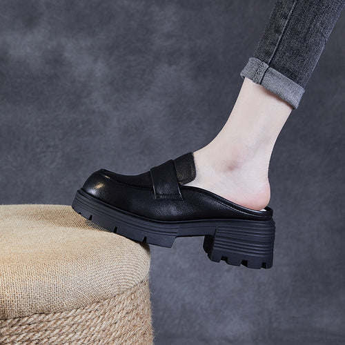 Dame Chunky Sål Slip-On Mules med Komfort-Fodbed Stilla