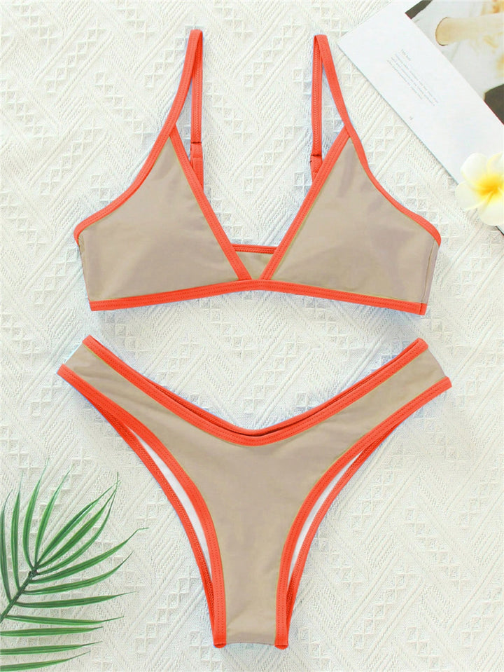 Dame Triangel-Bikini med elegant søm og sportlig snit Skovae