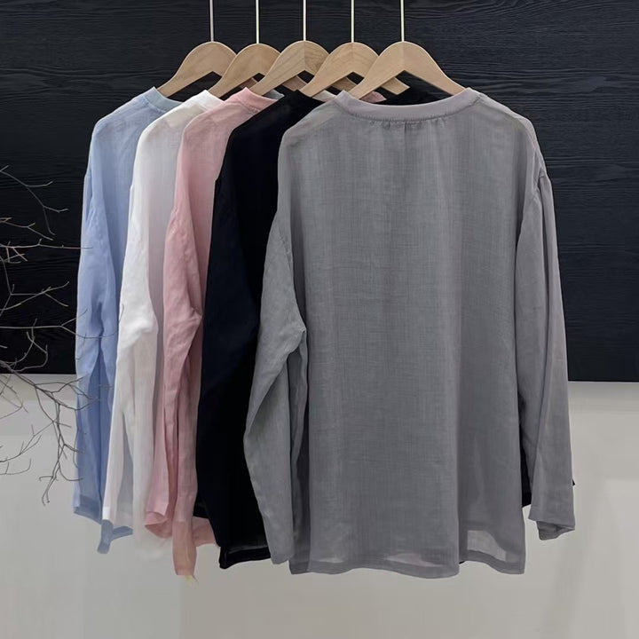 Femme Letvægts Langærmet Bluse Stilla