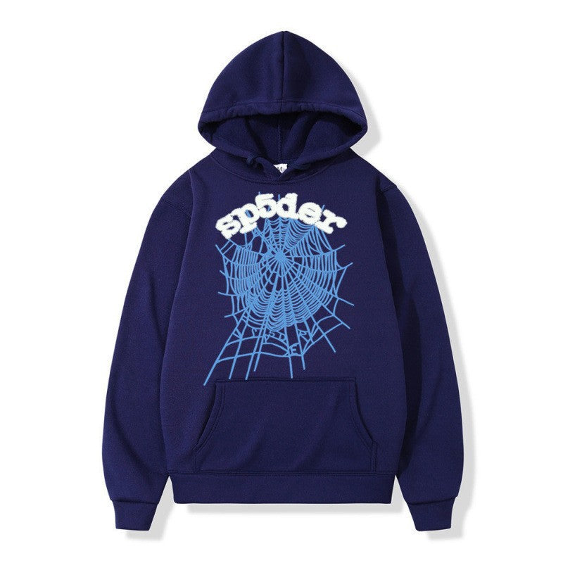 Kvinders hoodie med kreativ edderkopmønster og komfortabel pasform Skovae