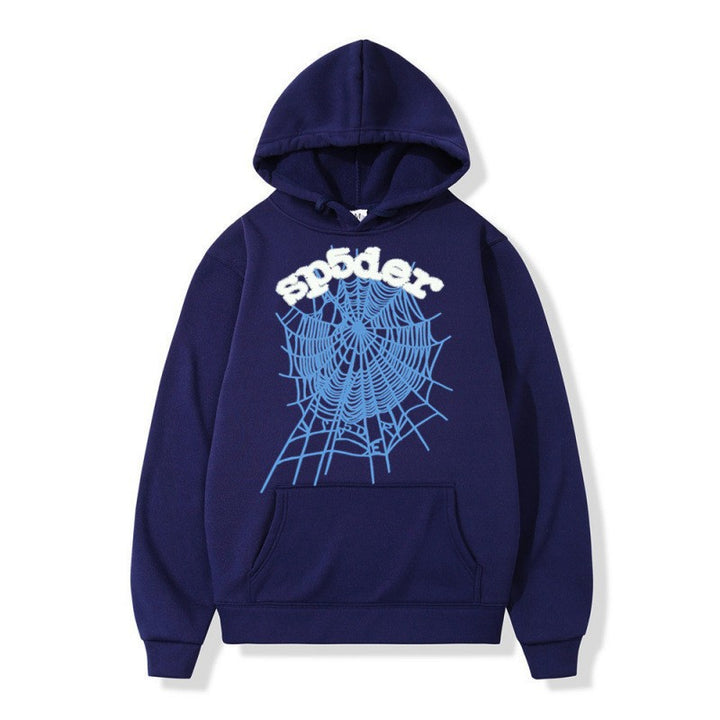 Kvinders hoodie med kreativ edderkopmønster og komfortabel pasform Skovae