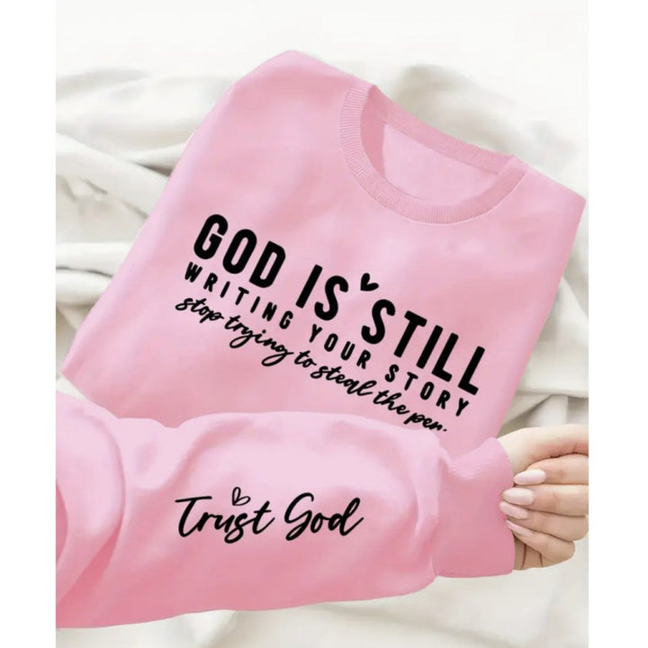 Kvinders sweatshirt med inspirerende tekst og blødt materiale Skovae