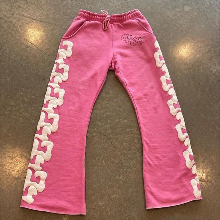 Kvinders sweatpants med kreative side detaljer og behagelig pasform Skovae