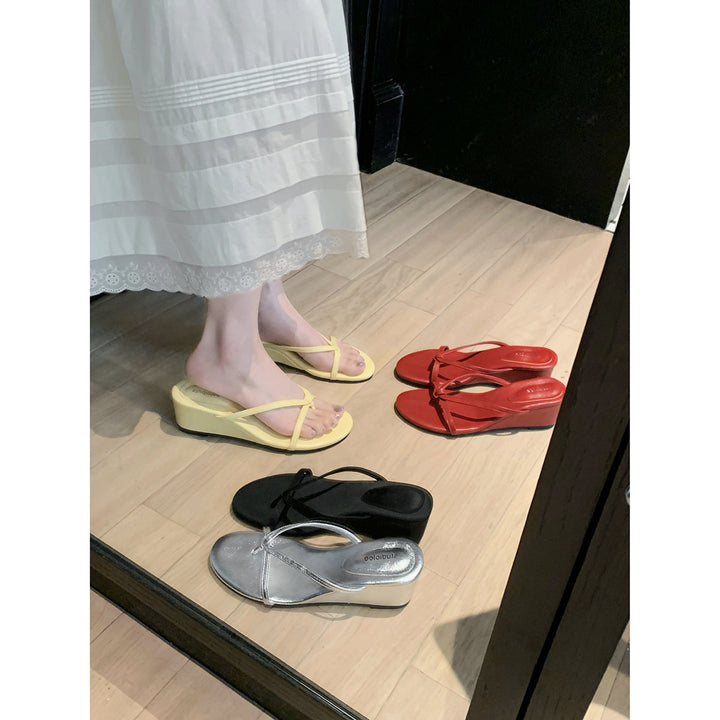 Dame Elegante Wedge Flip-Flops Stilla