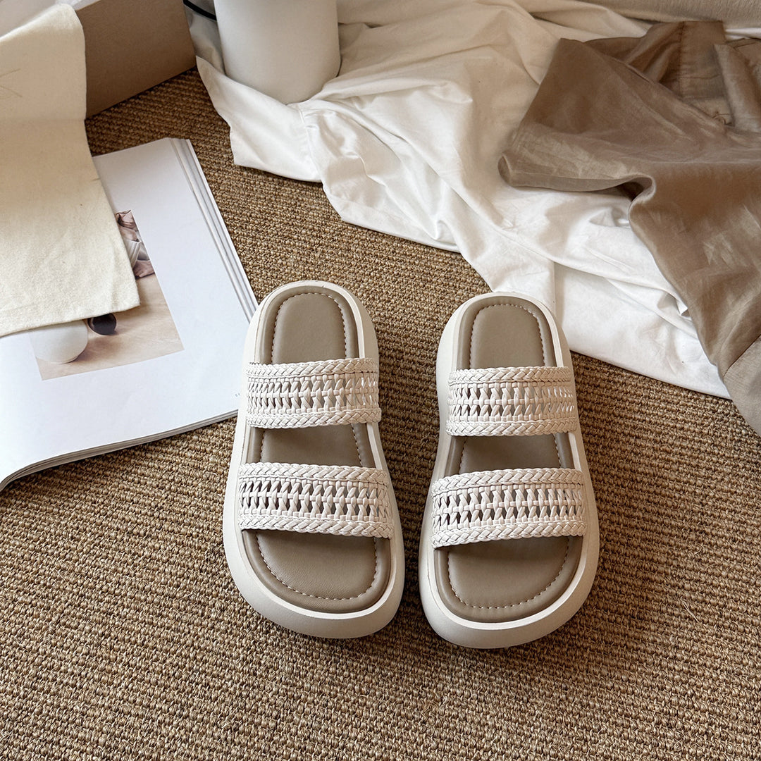 Dame Woven Strap Slide Sandaler Stilla