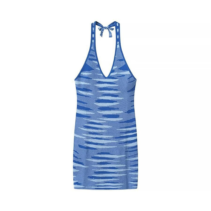 Dame Halter Neck Badedragtkjole med justerbar bånd Stilla