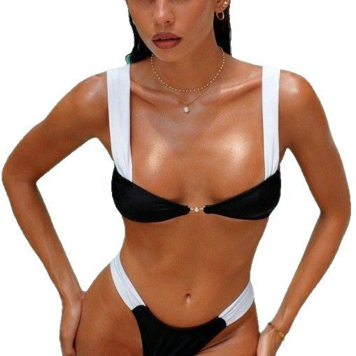 Dame bikini-sæt med fashionable kontrastelementer Stilla