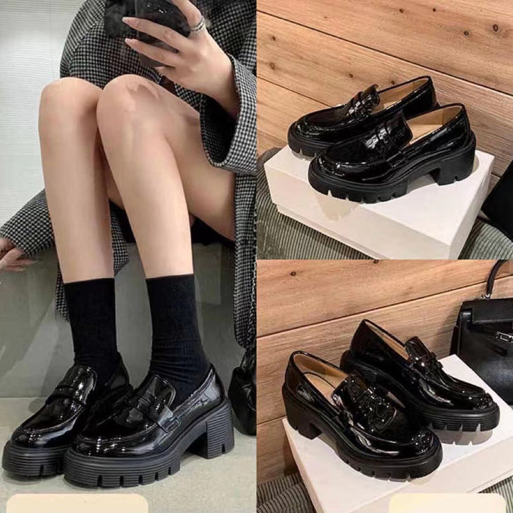 Kvinder chunky hæl loafers Stilla
