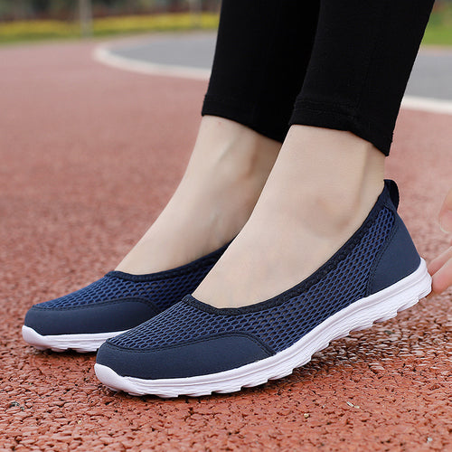 Femme Stretchy Slip-On Mesh Gå-Sko Stilla