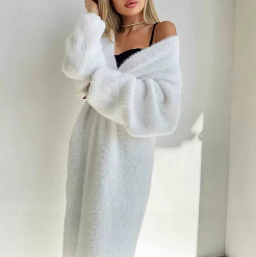 Dame elegant strikket frakke Stilla