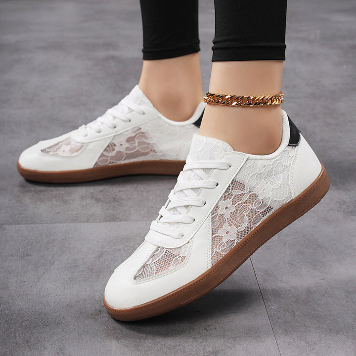 Dame Spids-Overlay Fritid Sneakers Stilla