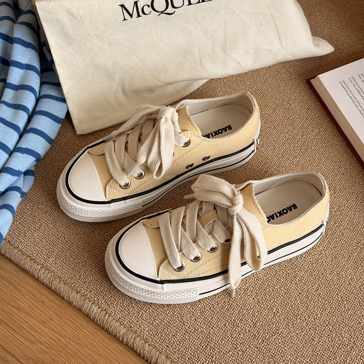 Femme Casual Snørre-Canvas-Sneakers Stilla 1749724668