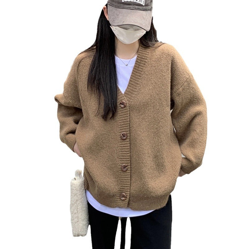 Kvinders oversized cardigan med store knapper og afslappet pasform Stilla