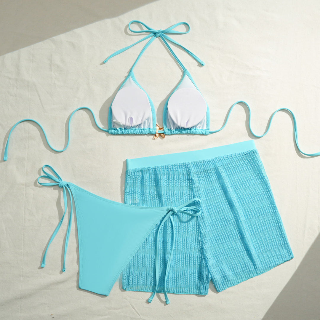 Dame bikini sæt med justerbar top og komfortabelt nederdel Skovae