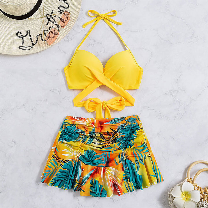 Dame designer-bikini med legesyg kjole Skovae