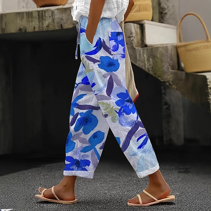 Dame Lette Sommerbukser med blomstret design Stilla