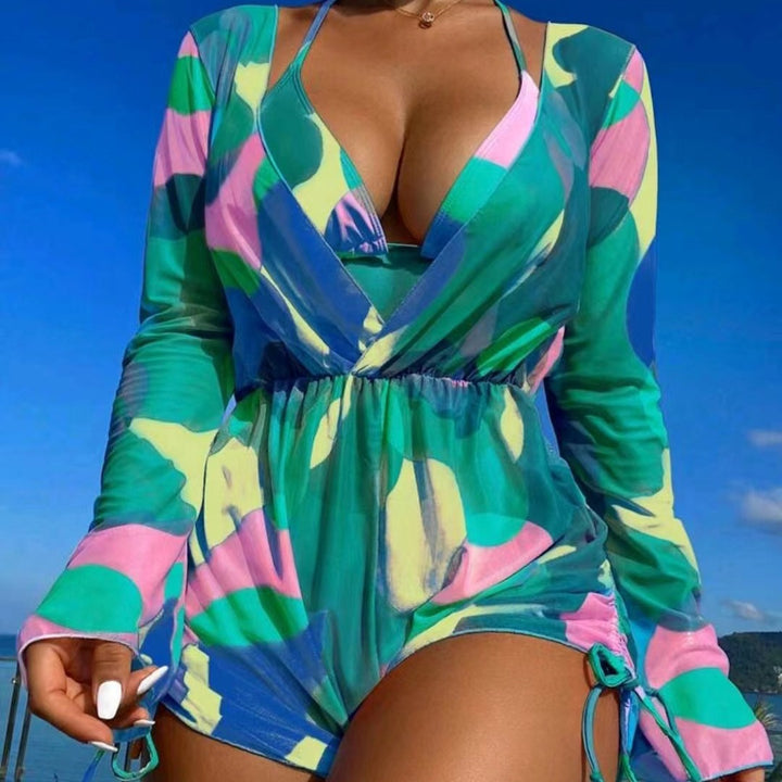 Dame strandegnet jumpsuit med elegante lange ærmer Stilla