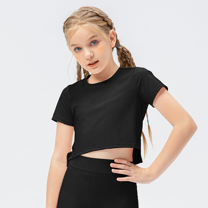 Pige Sportsligt Crop-Top lavet af åndbart funktionelt materiale Stilla