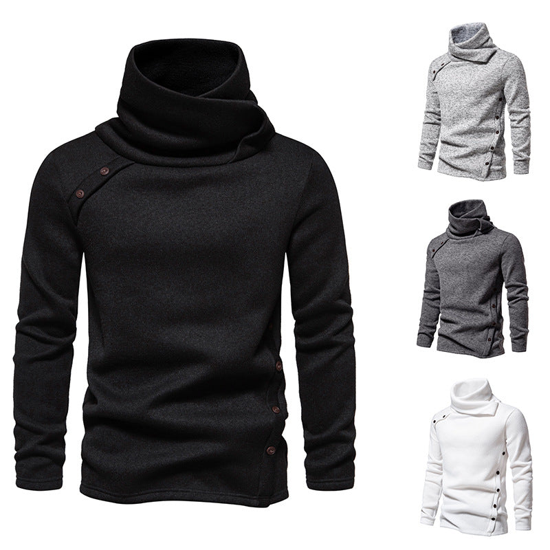 Herre Fritid Høj Krave Sweater Pullover Stilla