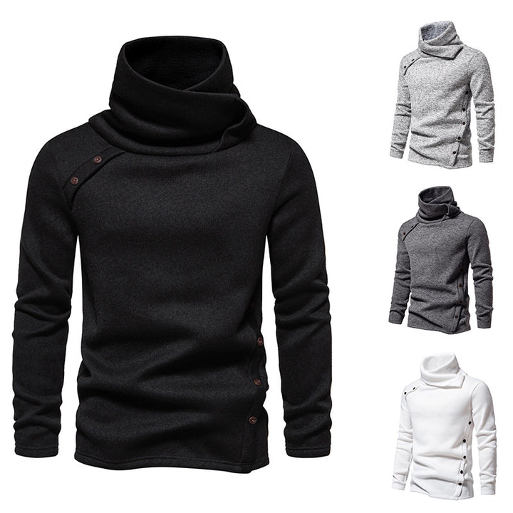 Herre Fritid Høj Krave Sweater Pullover Stilla