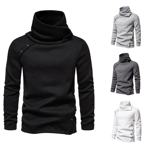 Herre Fritid Høj Krave Sweater Pullover Stilla
