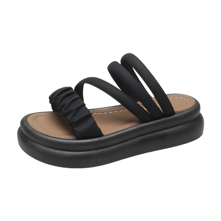 Dame remsandaler med moderne ruffle-design og ergonomisk dæmpning Stilla