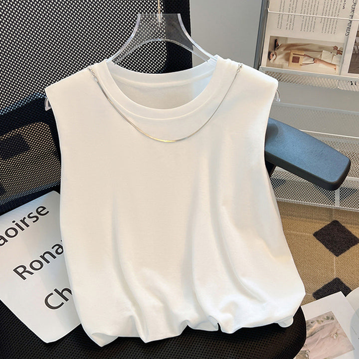 Dame afslappet T-shirt med innovativ oversized pasform og dobbelt krave Stilla