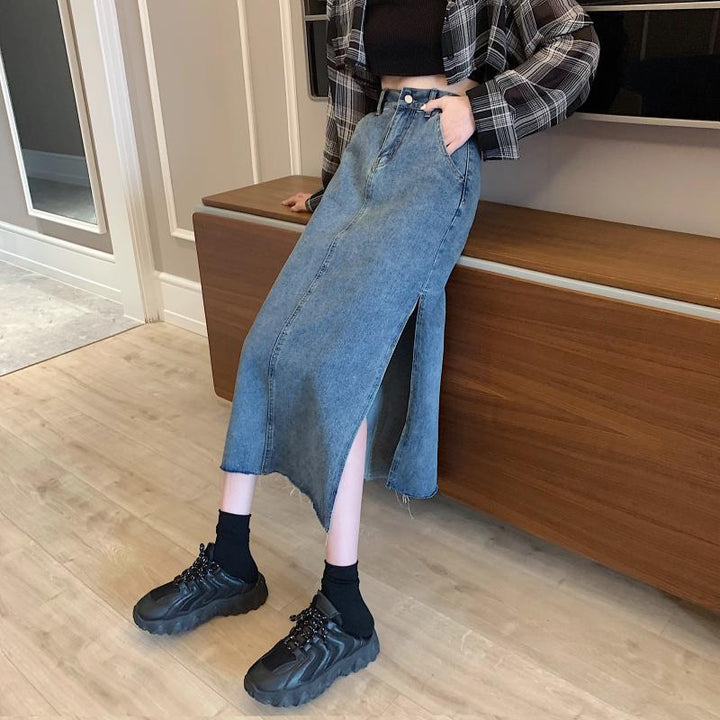 Kvinde Denim Nederdel Stilla