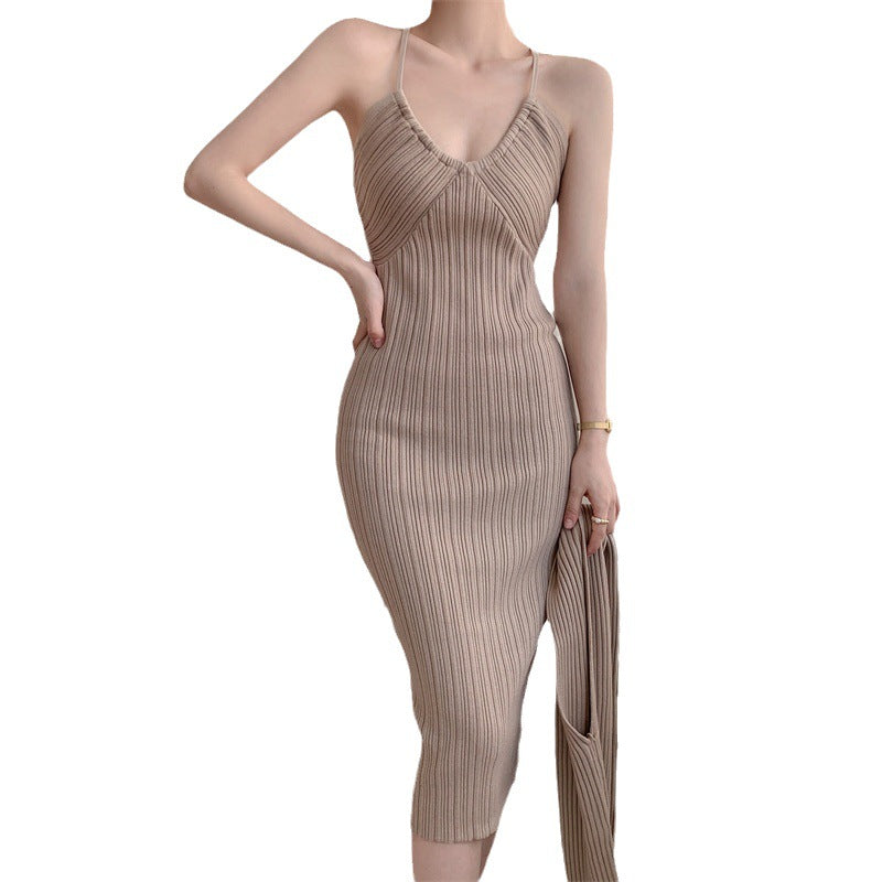 Femme Ribbet Midi Kjole Stilla