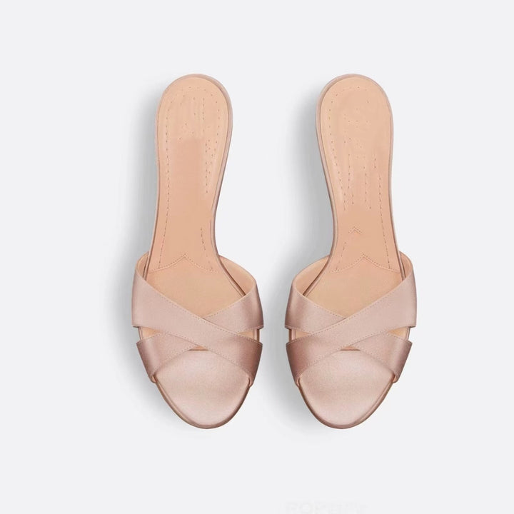 Femme Strappy perle-dekoreret hæl-mules Stilla